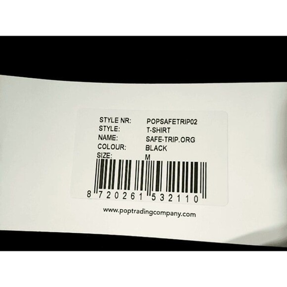 Mens Medium T-Shirt Safe Trip by Pop Trading Company Graphic T Safe-Trip Black - Picture 6 of 9